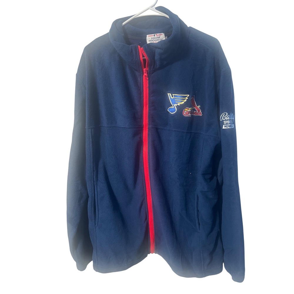 Genuine Merchandise Fleece Jacket Mens 2XL‎ Blue Cardinals Blues